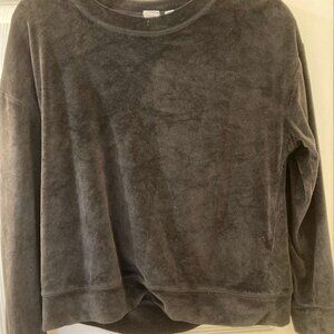 Women's size small black velvet crewneck